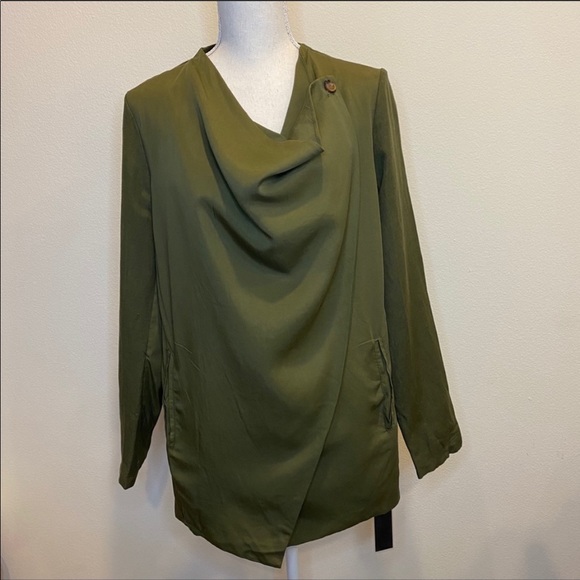 BLANK NYC Olive Green Waterfall Jacket - Picture 2 of 8